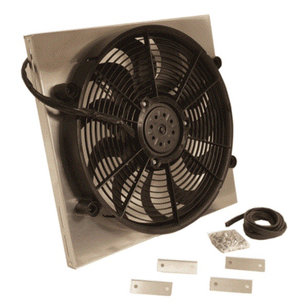 Buy Aluminum Shrouded High Output Radiator Fan 183/4x175/8x3