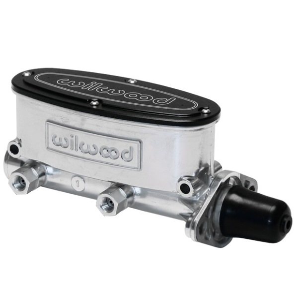 Wilwood 2608555P Aluminum Tandem Master Cylinder 1in bore media burnished