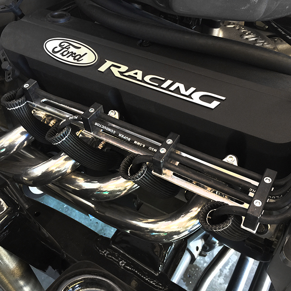 Machined Aluminum Plug Wire Divider Satin 289/302/351