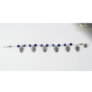 Blue Warrior Rosary Bracelets for Women