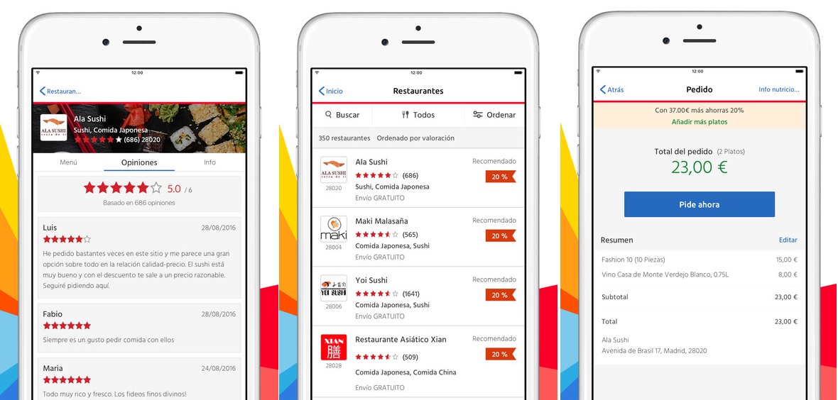 App Just Eat opiniones, análisis y valoración