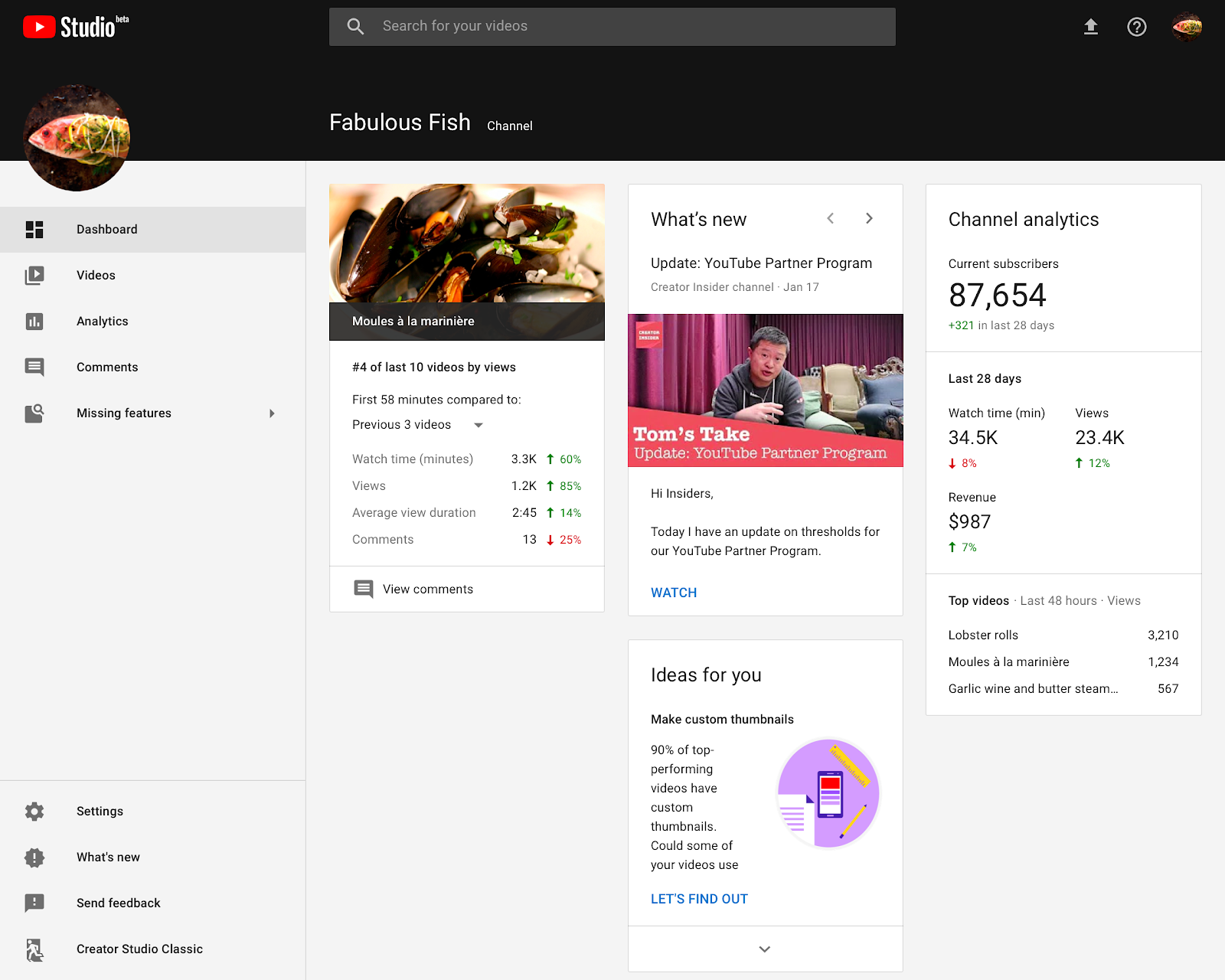 YouTube Studio se lanza de forma oficial con nuevas métricas y opciones de personalización