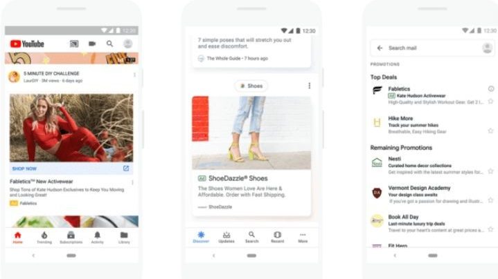 Los Google Shopping Ads llegan a GMail y Discover
