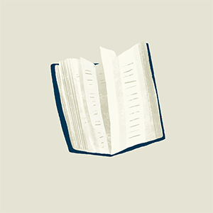 Graphic of a bible with leaves growing from it