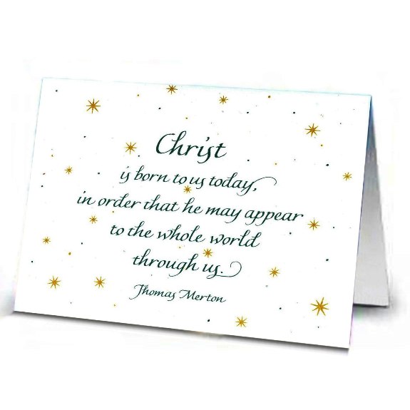 Monastery Greetings Thomas Merton Christmas Cards Christ is Born to