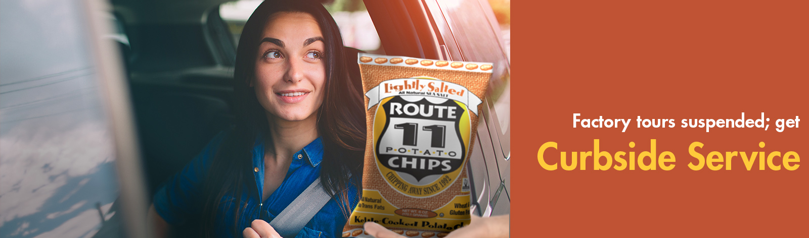 complimentary curbside service is available while tours are suspended