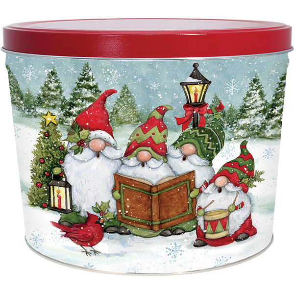 Product Image of 1.5 LB Caroling Gnomes Tin with Mama Zuma