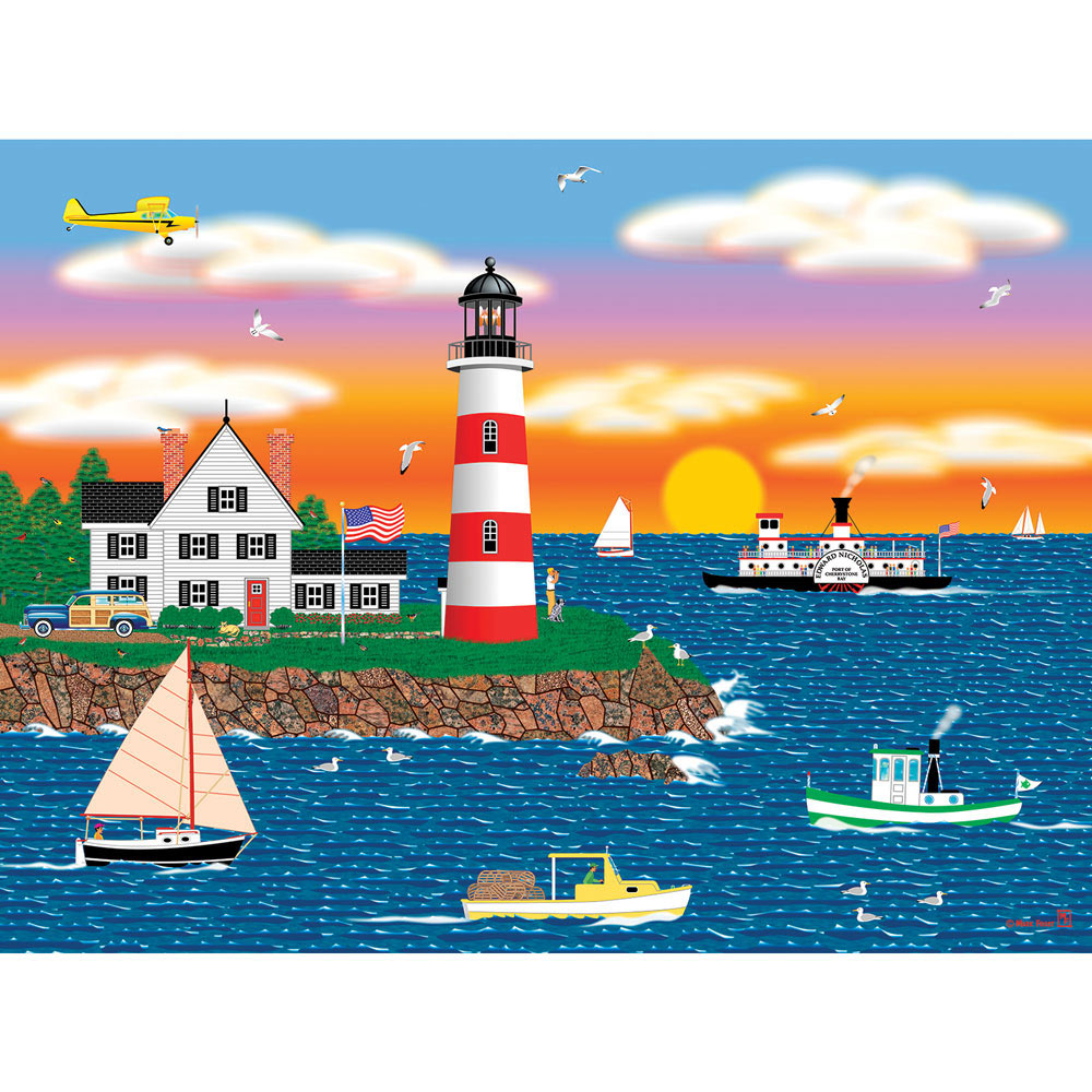 Triangle Point Lighthouse 1000 Piece Jigsaw Puzzle Spilsbury
