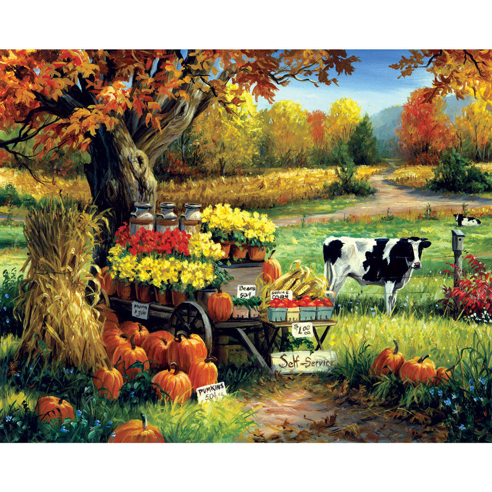 Self Serve with Cow 1000 Piece Jigsaw Puzzle Spilsbury