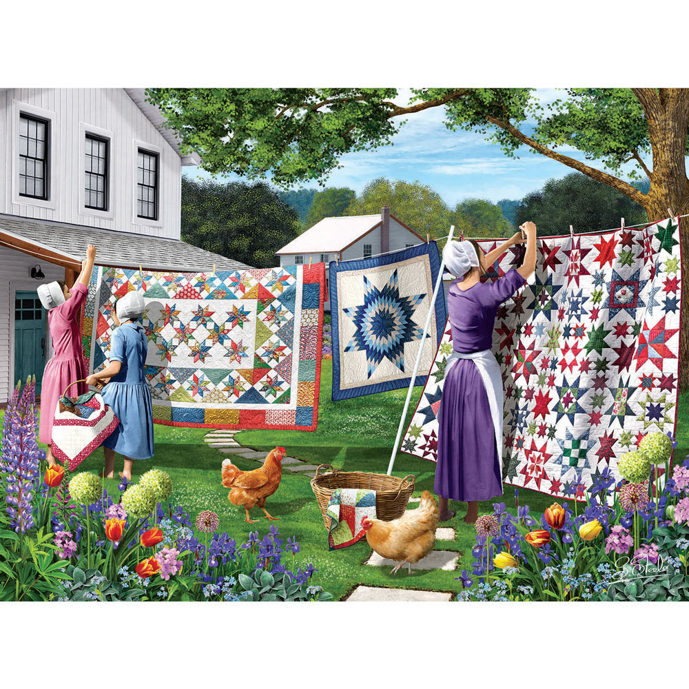 Quilts in the Backyard 500 Piece Jigsaw Puzzle Spilsbury