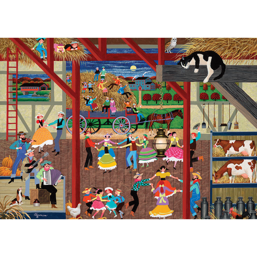 Barn Dance 300 Large Piece Nostalgia Jigsaw Puzzle Spilsbury