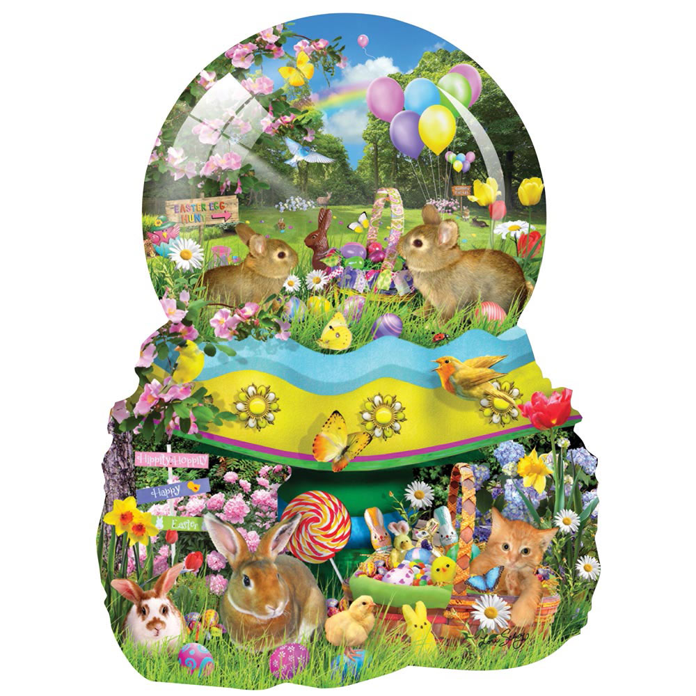 Easter Eggstravaganza Shaped 1000 Piece Jigsaw Puzzle Spilsbury