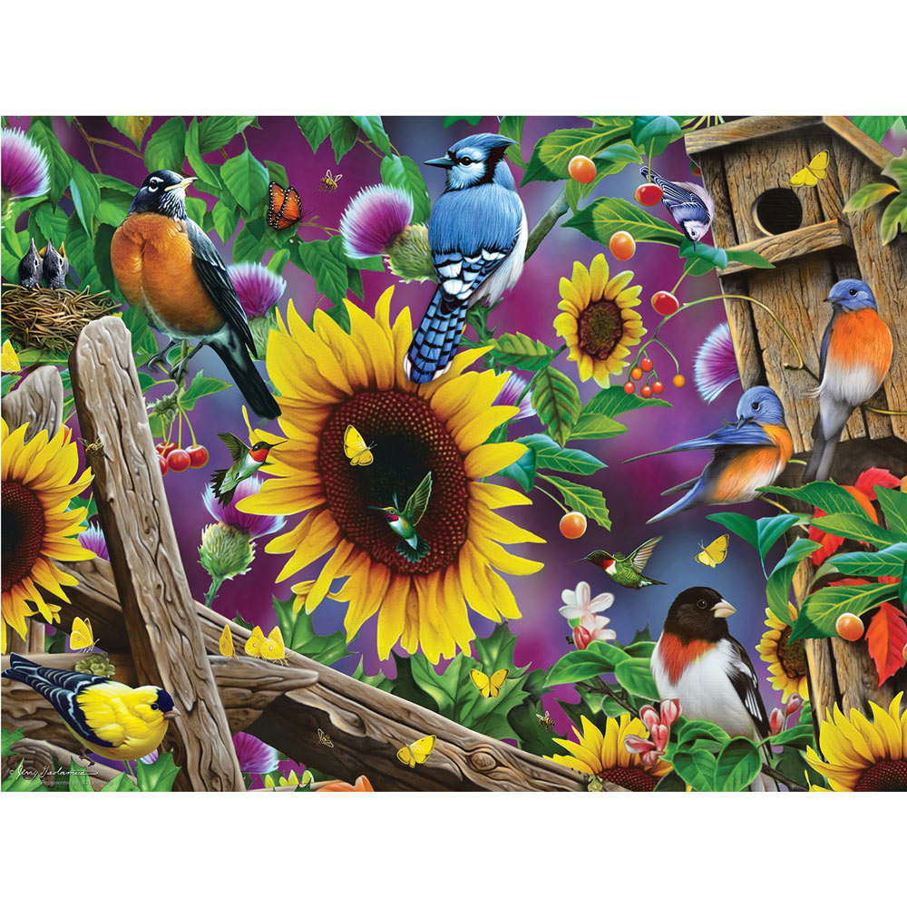 Fenceline Birds 500 Piece Jigsaw Puzzle Spilsbury