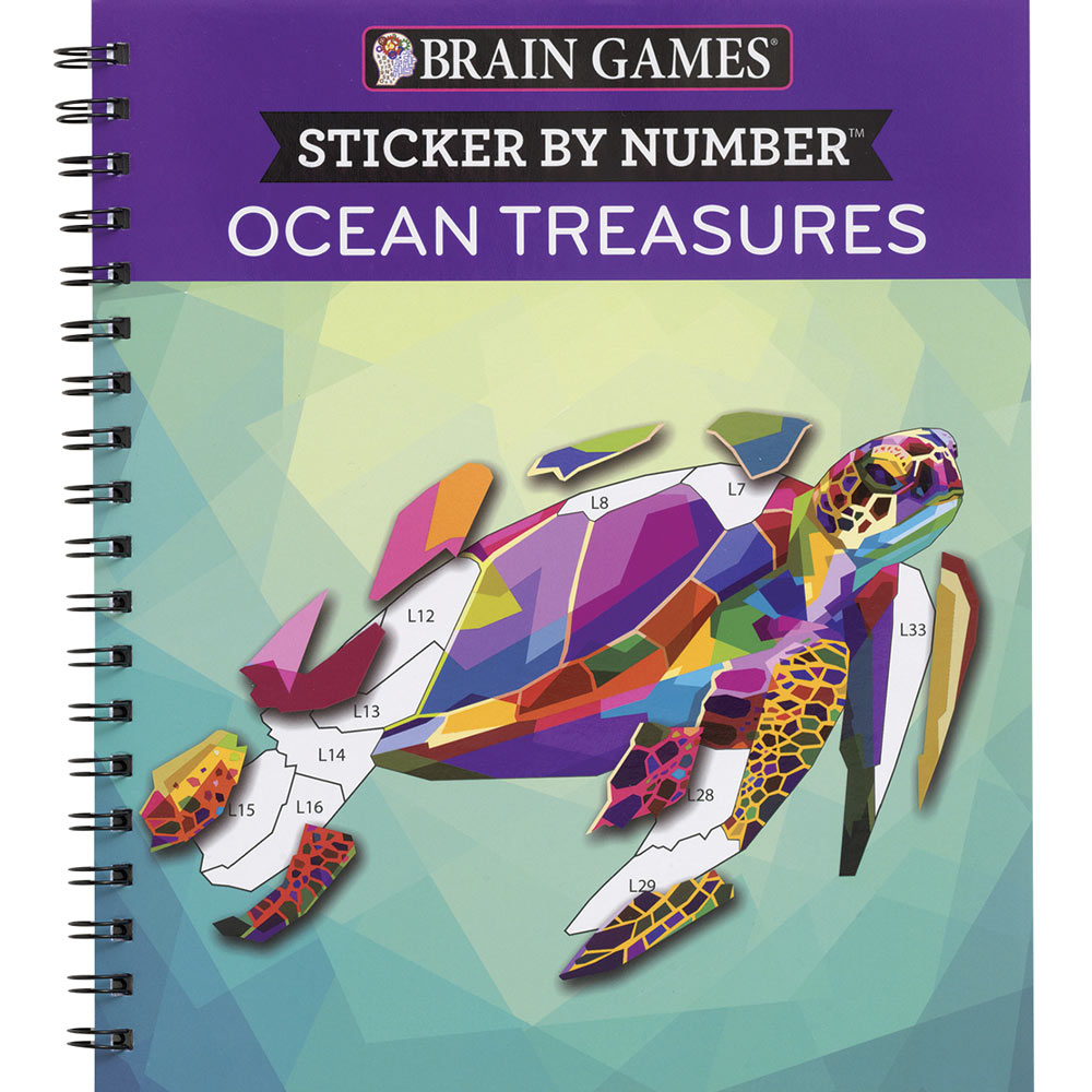 Sticker by Number Book Ocean Treasures Spilsbury