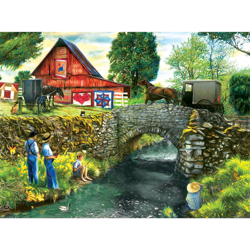 Fishing Down by the Stream 1000 Piece Jigsaw Puzzle Spilsbury
