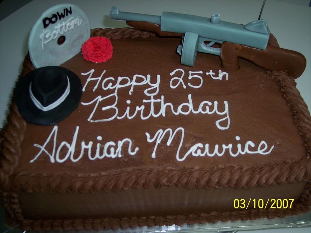 1920's Gangster Birthday Cake - CakeCentral.com, image size:1024x768