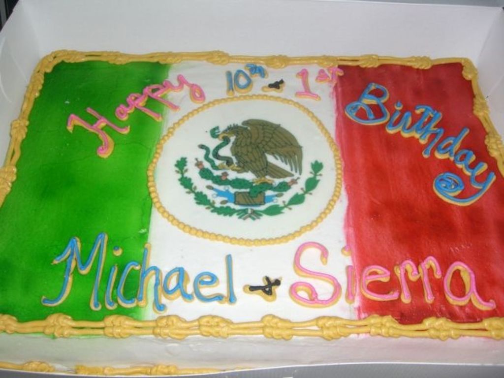 Mexican Flag - CakeCentral.com, image size:1024x768