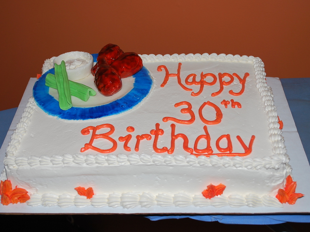 Hot Wings Birthday Cake - CakeCentral.com