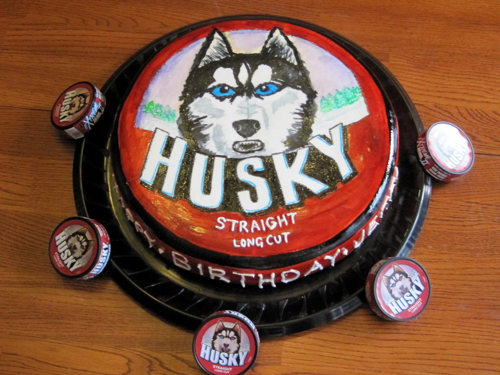 husky tobacco near me chewing YOUR CHOICE OF 1 ONLY SET OF 2 HUSKY SNUFF MERCHANDISING SHELF STICKERS-ORIGINAL Husky Tobacco Can