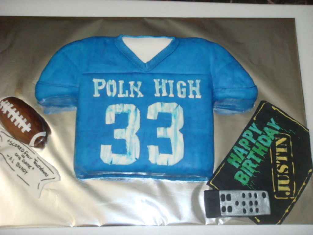 Married With Children, Al Bundy's Polk High Jersey - CakeCentral.com