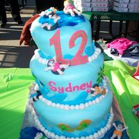 Waterpark Cake birthday cake for my niece. party held at a waterpark