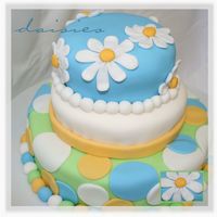 Blue Daisies I decorated this cake today - it was a test cake to see what would happen with a layer cake without supports (dowels/posts). It was okay,...