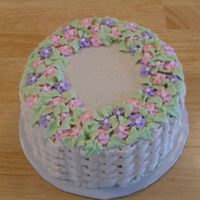 Simple Birthday Cake For Mother In Law 6" round oatmeal cake with cinnamon buttercream icing