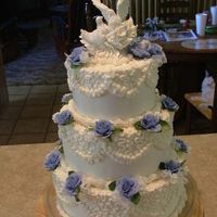 Wedding Cake This is my second wedding cake. I don't have photos of the first one. On this one i used the white almond sour cream cake recipe and...