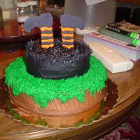 Crashing Witch The legs are color flow on skewers