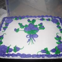 Purple Roses Cake I made from all buttercream.