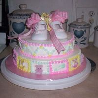 Baby Shower all buttercream with little baby items