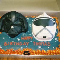 Star Wars All buttercream with fondant detailing.