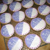 Half Birthday Cookies NFSC with RI. To celebrate my daughters 'half birthday' at school.