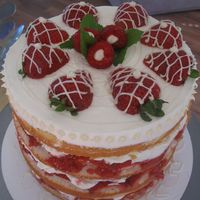 Strawberry/raspberry Cream Cake this is my favorite cake to make during strawberry season... so easy and SO GOOD!