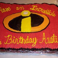 Incredibles Cupcake Cake - After Writing I really need to work on my writing skills!! Kinda pitiful I think...lol
