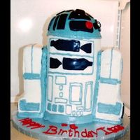 3D R2D2 First time doing a 3D cake...it was tons of fun! Thanks to SquirrellyCakes for all of her advice...I couldn't have done this cake...