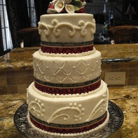 Bridal Shower Bridal Shower cake using red and black