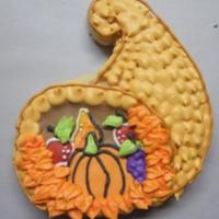 Cornucopia I spent about an hour doing just two of these. Getting ready for the Thanksgiving season, sugar cookie with RI... TFL!