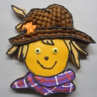 Scarecrow Well he's a bit jaundiced but I think he'll be okay ;0) Sugar cookies with Royal Icing, getting ready for the Halloween/...