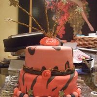 Remake Cake I was inspired by the wonderful dukebrees for this cake!! My friend is a leopard/zebra print fanatic so i made this for her graduation. it...
