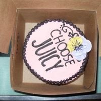 Choose Juicy Part 2 of the Juicy Couture Cake. Again, all I had to decorate the two cakes were 2 tips, a spatula for spreading filling, and an empty...