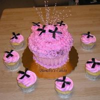 Sweet 16 Giant Cupcake Sweet 16 giant cupcake and 2 dz regular cucakes. Pink and black. Thanks for looking!!