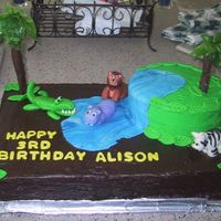 Jungle Birthday Cake I made this cake for my daughter's 3rd birthday last week. It took forever to do, but I got a lot of compliments.