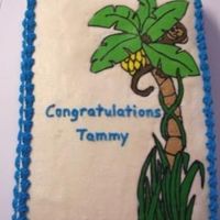 Monky Shower Cake FBCT on crusting buttercream.