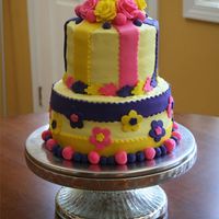 13Th Birthday My daughter and I made this last night for her 13th birthday party today. It is buttercream with fondant accents.