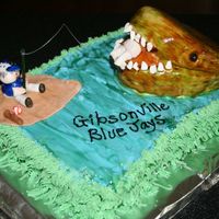 Fish Cake My 9 year old son wanted this cake for his end of season baseball party. Their coach is taking them fishing on his pond and he wanted a...