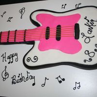 Guitar Cake My friend's little girl is turning "8" and is having a Rock Star party. She wanted an electric guitar. This is my first one...