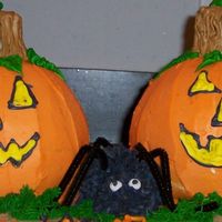 Two Pumpkins actually 3 pumpkins but the other one is too small to count.