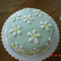 B-Day Cake For Friend I am not happy with this at all. I was trying to copy a cake off the site but use buttercream instead of fondant. This is actually a cake...