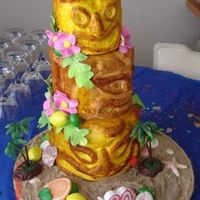 Tiki Cake This is one of two tiki cakes I did last weekend for my friend's birthday. She put the plastic palm trees and the 30 candle on it. It...